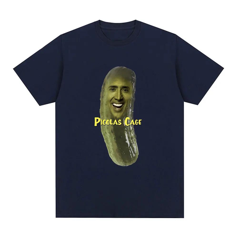 Picolas Cage Fun Nicolas Cage Meme Pattern Tshirt Women's Fashion Harajuku Tshirt Casual Short Sleeve Oversized T-shirt