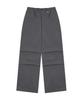 LUVISTRUE Curved L Comfy Parachute Pants(Charcoal)