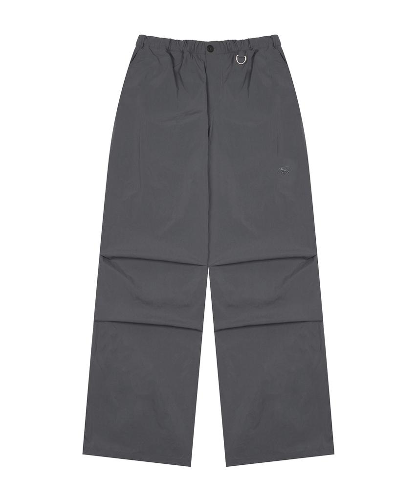 LUVISTRUE Curved L Comfy Parachute Pants(Charcoal)