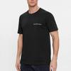 Calvin Klein T-shirt girocollo da uomo con stampa logo aderente Top Neri J30J324671-BEH