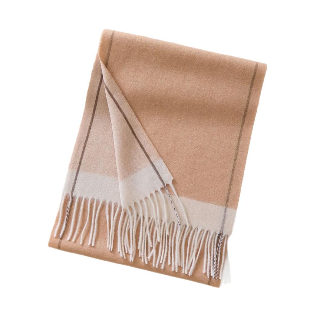 Women 100% Wool Scarf Autumn Winter Vintage Preppy Style Unisex Double Side Wrap Scarves Pashmina Mujer Femme Foulard Shawl Men