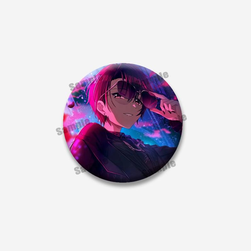 Cute Cartoon Girls Miyu Haruna Cosplay Badges Music Game D4DJ Rika Hayate Soft Button Pin Jewelry Brooch Accessories for Hat Bag