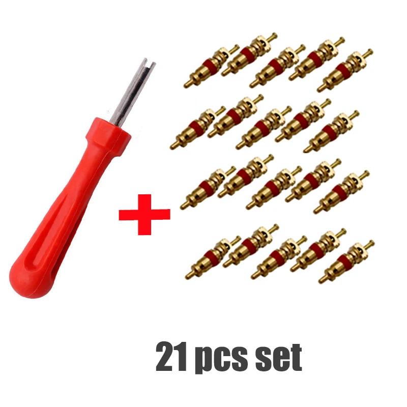 Portable Tire Valve Core Remover & Installer Tool for Car/Bike/Motorcycle Repair - Wrench Screwdriver