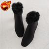 Fashion Booties Soft French Style Rabbit Fur Chunky Heel Woman Short Shoes Large Size Warm On Promotion Y2k Boot Ankle Boots for Women