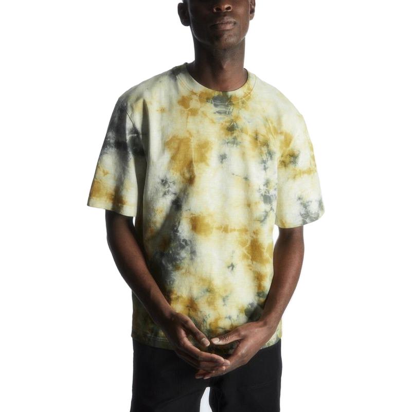 COS T-Shirts Men's Beige Crew Neck Moderate Straight Fit 1166257001