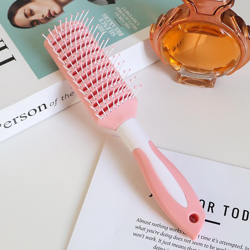 Elastic Air Cushion Paddle Comb - Ideal for Straight, Curly, and Salon Hair Styling