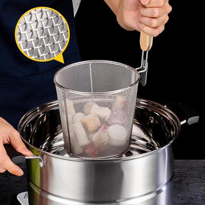 Pasta Noodle Strainer Deep Fry Basket Mesh for Straining