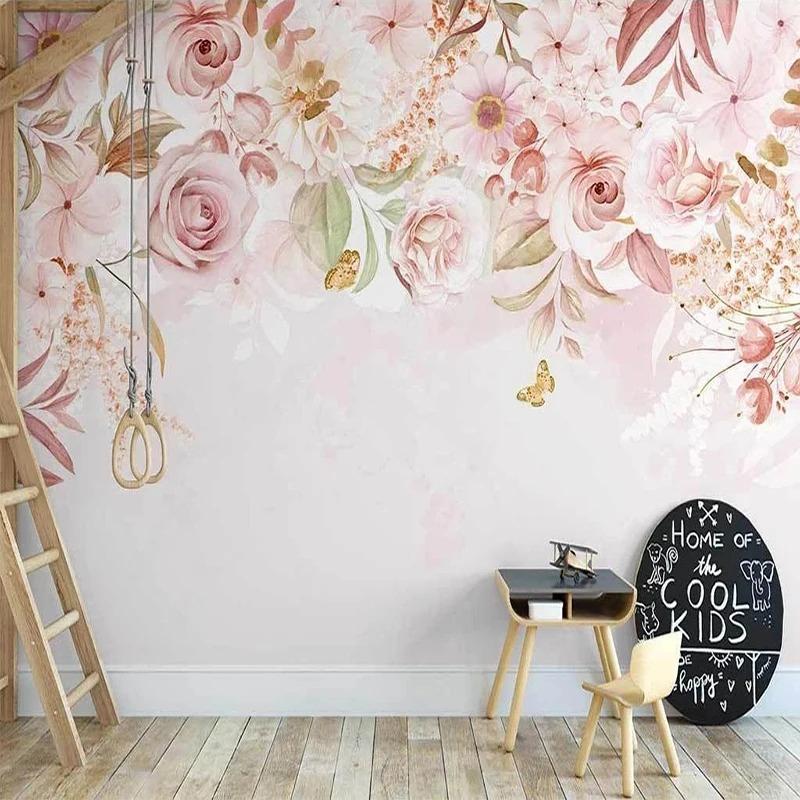 European Style 3d Rose Wallpaper Pastoral Romantic Flowers Murals Living Room Bedroom Background Wall Mural