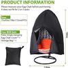 Patio Chair Cover Waterproof Dustproof Swing Chair Covers Egg Shaped Hanging Dust Cover Protector 210D Outdoor Garden Furniture