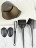 Black 6 pcs Hair Dye Mixing Bowls Hair Coloring Tool Set Safe Plastic Smooth for Home Salon