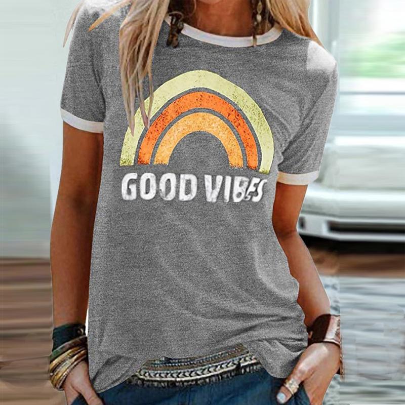 T-shirt Cotton Loose Summer Tops 