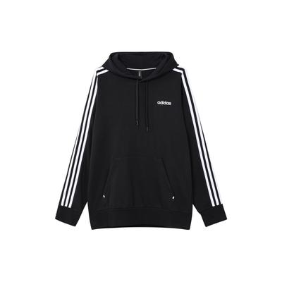 adidas Neo Casual Pullover Hoodie with Three Stripes Men Tops Black GP4925