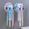 1Pcs Bathroom Toothbrush Holder Strong Suction Toothpaste Storage Rack Bath Organizer Accessories