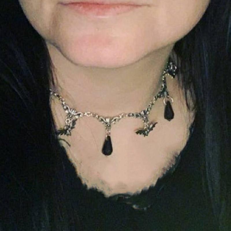 Gotische Fledermaus Choker Halskette - Schmuck im viktorianischen Stil