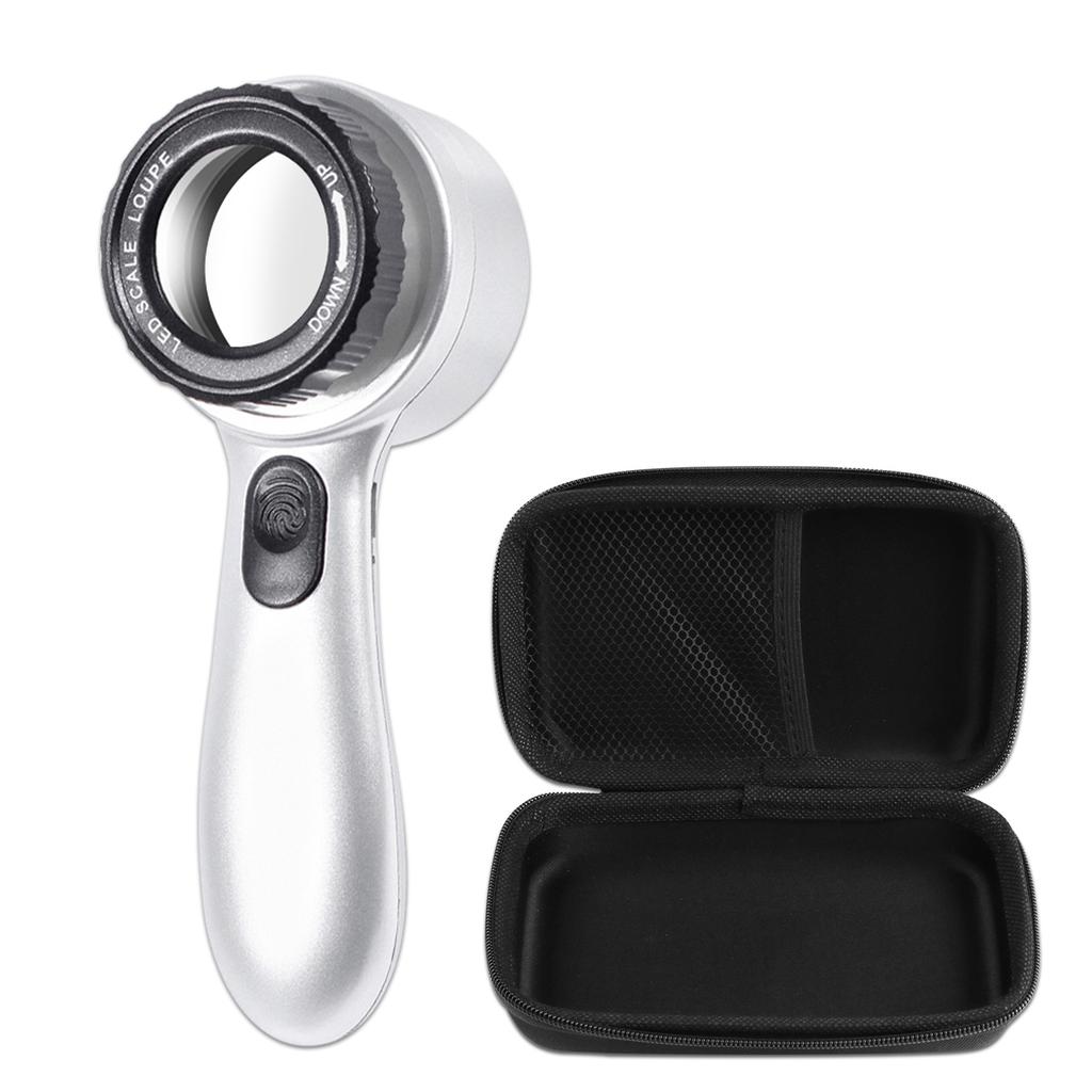30X USB Coin Magnifier Adjustable Glass Clear Jewelers Magnifying Glass Handheld Magnifier for Jewelry Passport Stamp Watch Rock