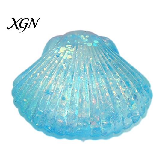 Knete Stressball Mini Glitzer Muschel Spielzeug, Linderung Zucker Entspannung Fidget Weich Dehnbar Transparent Ozean Sensorisches Spielzeug