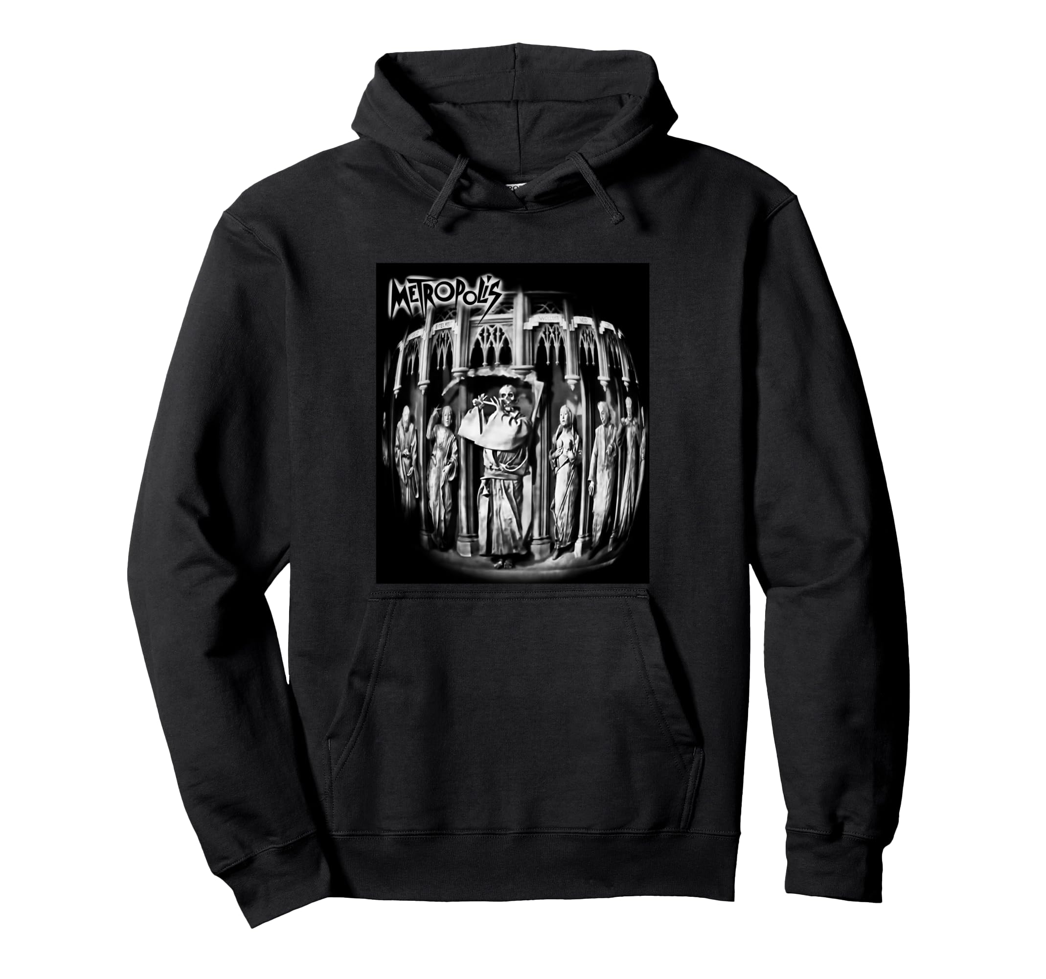 

Seven Deadly Sins Metropolis Horror Grim Reaper Skeleton Skull Sci-Fi Movie Halloween Retro Art Cool Skull Scary Hoodie