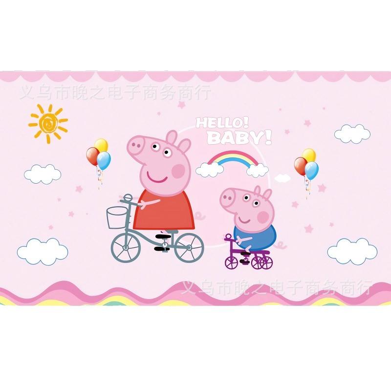 New Peppa Pig Themed Birthday Party Decoration Supplies Pink Pig Banner Spiral Hanging Decoration Backdrop Cake Topper Set