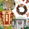 Christmas Wreath Bow Ornament Red And Green Strips Christmas Decorations Wreath For Winter Festival New Year Housewarming Table