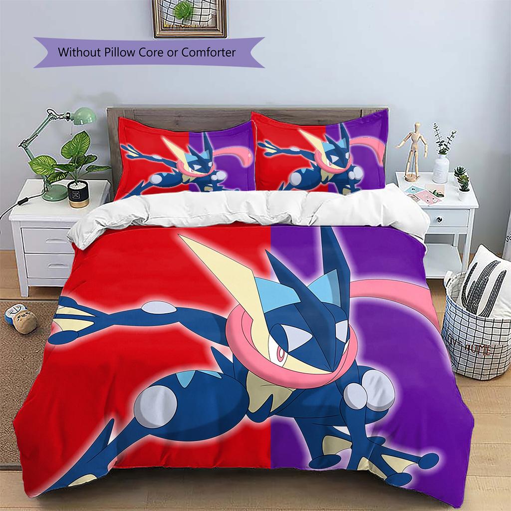 Povlečení s motivem Pokémonů Domácí dekorace Narozeninový dárek (1 * povlak na peřinu + 2 * povlak na polštář, bez jádra)