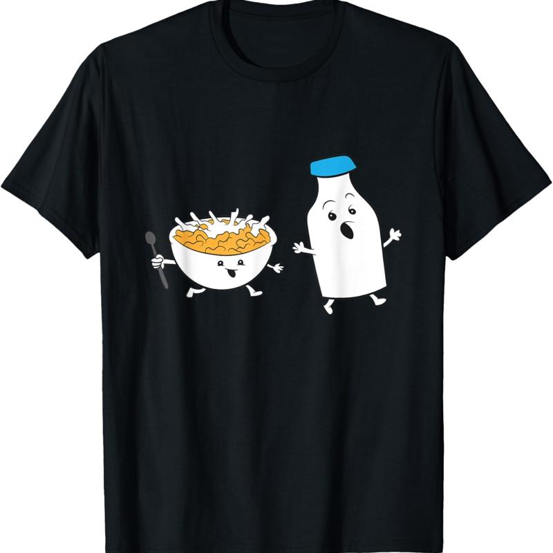 Cereal Chasing Milk Cornflakes Breakfast T Shirt