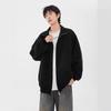 Stand Collar Solid Color Cardigan Sweatshirt Men's New Autumn and Winter Sports Loose Jacket