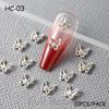 Nail Art Accessories 10 Pieces Butterfly Alloy Wings Hollow Metal Butterfly Nail Diamond Accessories