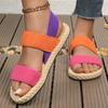 Colorful Womens Comfortable Non Slip Flat Sandals Soft Sole Lightweight for Daily Wear