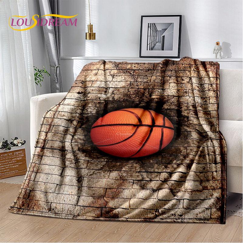 Basketball Art Cartoon Soft Plush Blanket,Flannel Blanket Throw Blanket for Living Room Bedroom Bed Sofa Picnic Cover Bettdecke