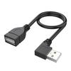 USB 2.0 Cable Male To Female Connection Extension Cord 90 Degree Angled Cord for Laptops Keyboards and USB Flash Drives