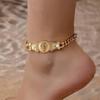 European Chain Anklet Chain, Zinc Alloy Lion Head, Suitable for Women To Wear, Anklet Girl High Sense