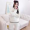 Soft Pajamas for Women In Autumn and Winter Thickened Warm Knitted Ins Cartoon Bear Age-reducing Jacket Home Wear Set