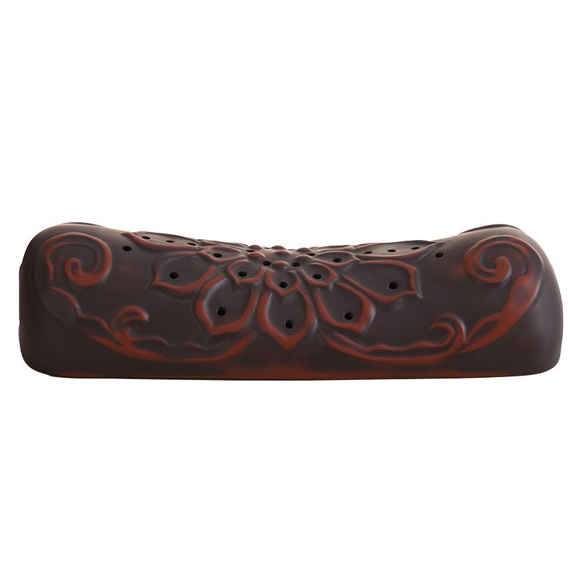 Red Bianstone Moxibustion Neck Pillow: Portable Cervical Spine Heat Therapy Device for Home Use