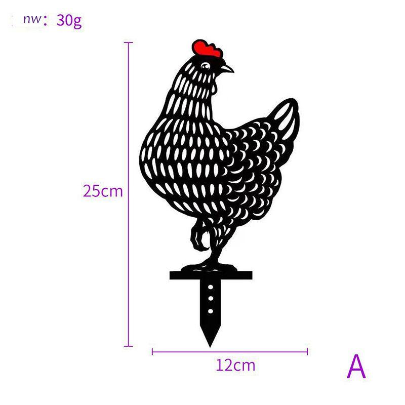 Statues Chicken Art Backyard Lawn Stakes Hen Yard Decor Garden Decor Ornament