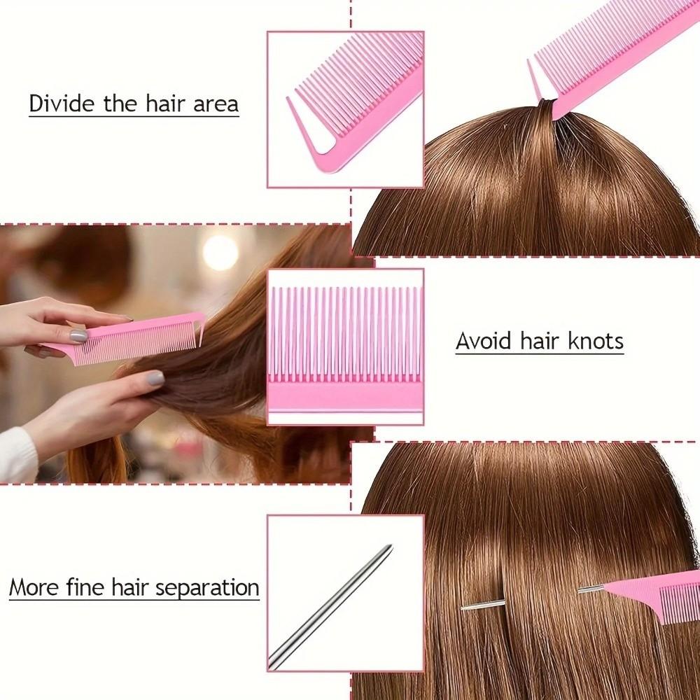 4pcs/set Mouse Tail Comb French Braid Tool Hair Knitting Tools Quick Styling