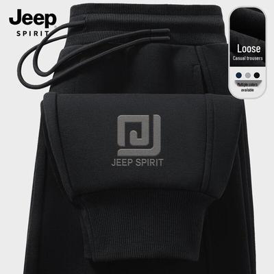 JEEP SPIRIT Men's 2025 Autumn Loose Fit Jogger Sweatpants