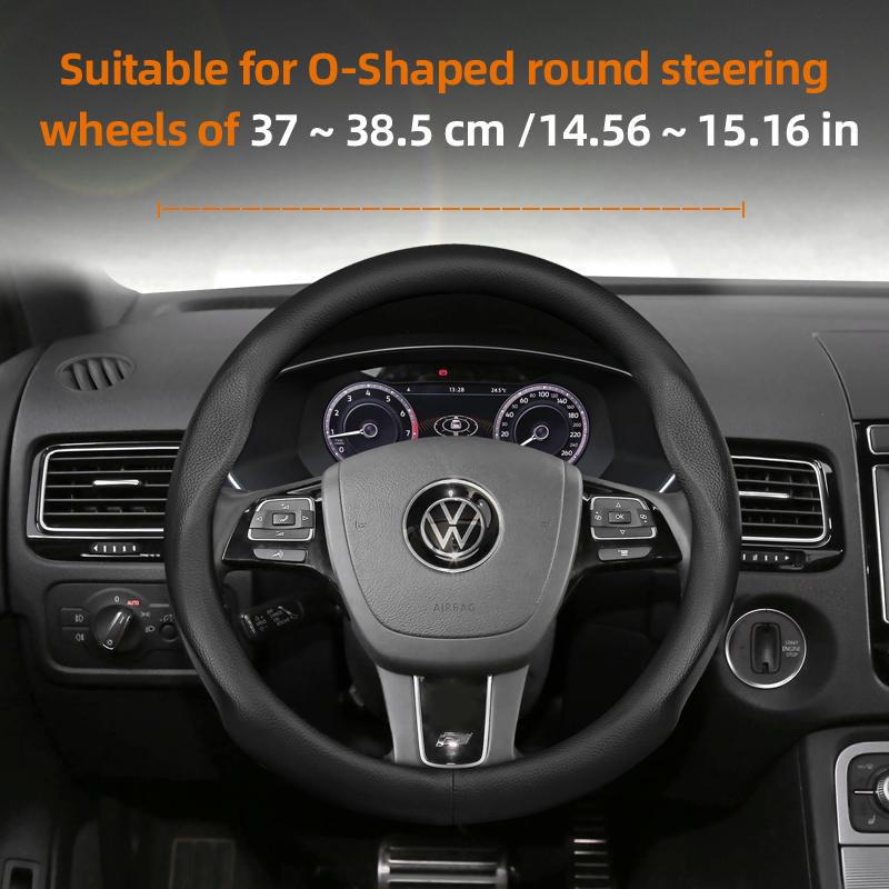 Suitable for Volkswagen Ultra-Thin Breathable Leather Steering Wheel Cover Suitable for Polo Golf 5 6 7 up Gol Volante Scirocco Passat