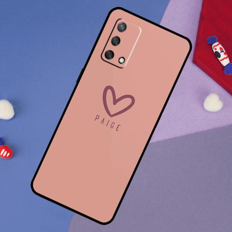 Personalized Name Pastel Custom Case For OPPO A57S A54S A96 A76 A16 A5 A9 A53 A15 A17 A18 A58 A78 A98 A52 A72 A54 A74 A94