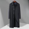 Autumn and Winter Wool Double-sided Woolen Coat Men's Pure Handmade Long Thickened Lapel Coat Plus Size Men's Clothing