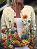 2026 Foreign Trade New 3D Digital Printing Cardigan Knitted Jacket Women's Clothing Early Spring and Autumn Factory Wholesale