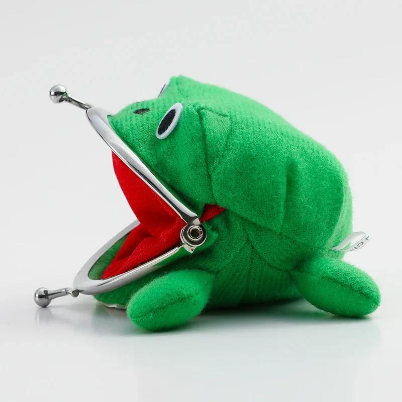 2026 New Anime in Fashion Frog Coin Purse Key Chain Cute Plush Frog Cartoon Cosplay Purse Prop Accessories Gift Cloth Wallets