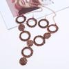 Retro Alloy Necklace Jewelry Set With Gold Plated Finish For Art Fashion Enthusiasts