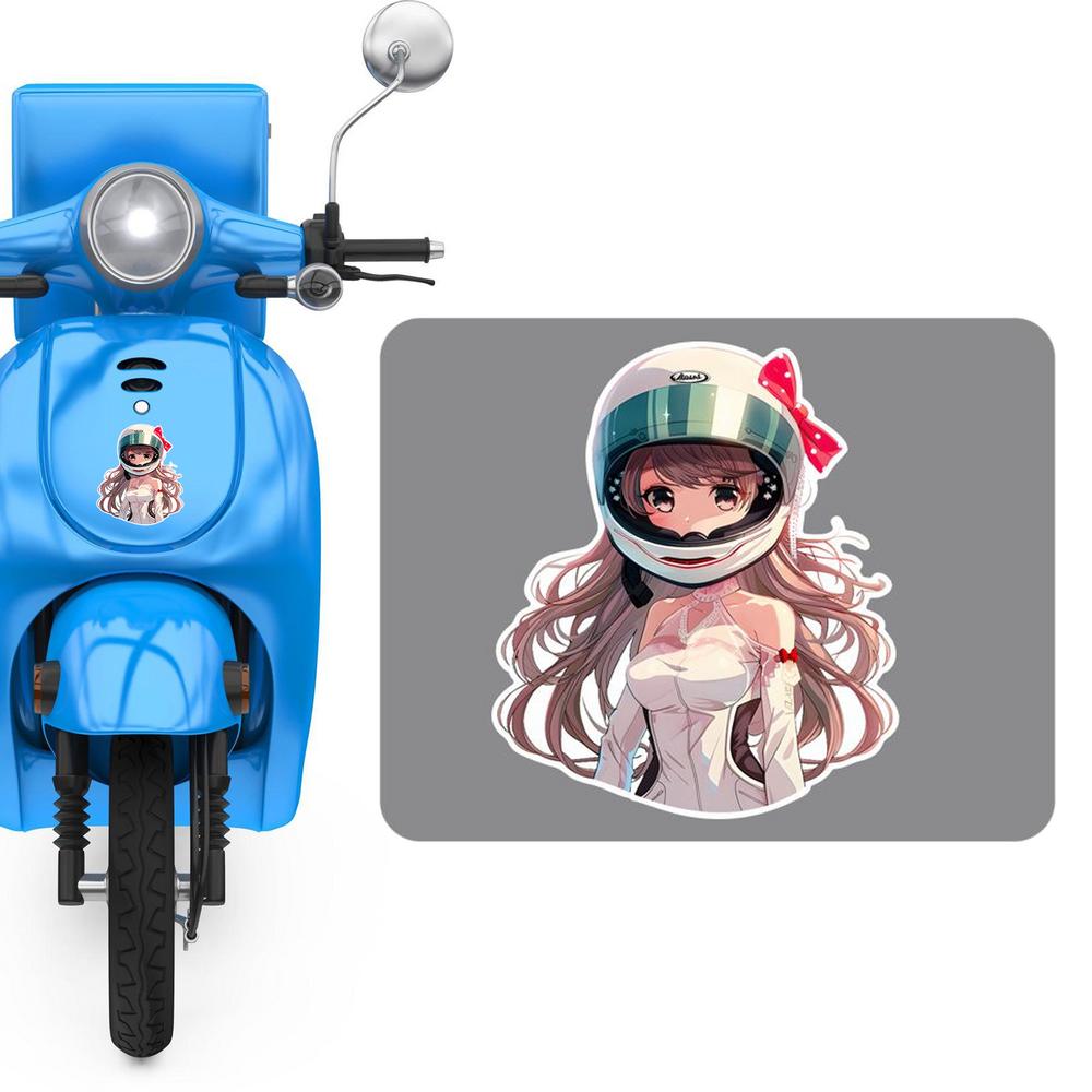 Biker Girl Motorcycle Racing Car Decal Bumper & Motorcycle Sticker Weather Resistant Automotive Stickers For Car Bumpers Vehicle