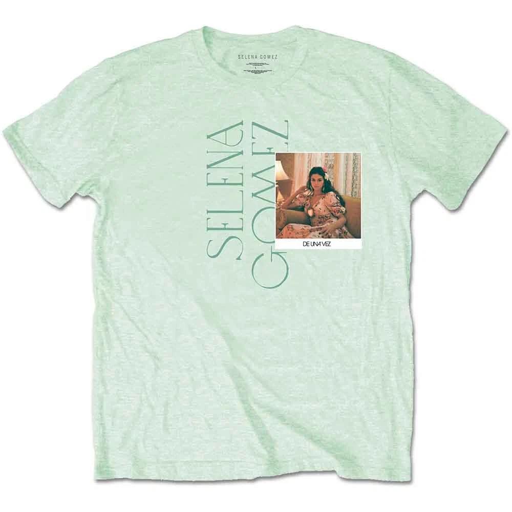 Selena Gomez T Shirt Polaroid Logo Official Mens Green XL M