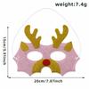 Christmas Party Antlers Mask Half Face Eye Mask Elk Christmas Tree Carnival Party Decoration Accessories for Adults