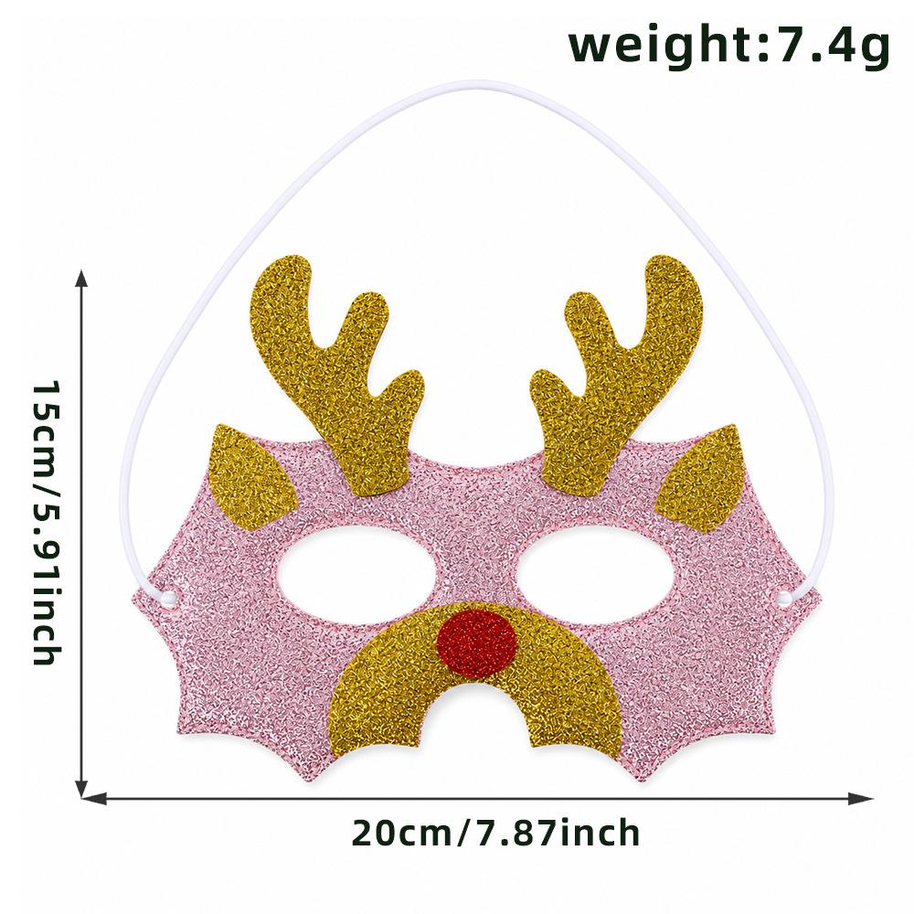 Christmas Party Antlers Mask Half Face Eye Mask Elk Christmas Tree Carnival Party Decoration Accessories for Adults