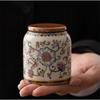 European Style Ceramic Tea Leaf Jar Small Portable Sealed Box Exquisite Ceramic Candy Nut Coffee Bean Storage Jar Home Ornament