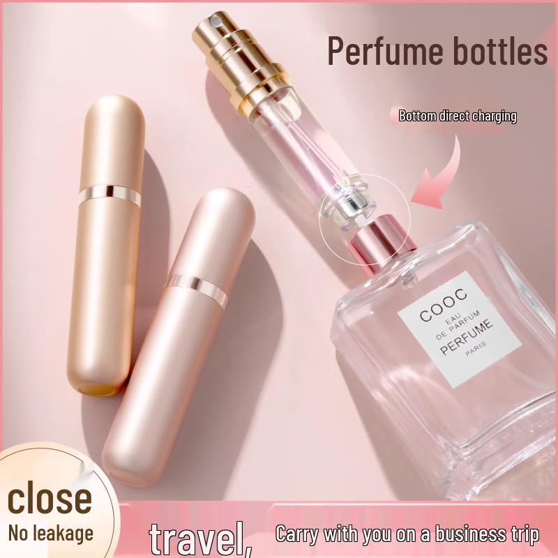 High-End 5ml Travel Perfume Decanter Bottle - Press-Type, Easy Fill, Mini, Convenient