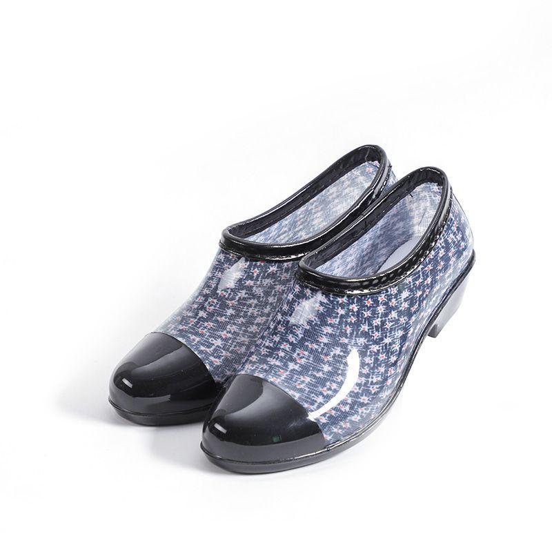 

Water shoes low-top work rain shoes women s shallow rain boots spring and summer low tube anti-skid car wash anti-skid rubber shoes 41