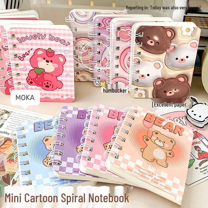 Newcomer Exclusive: 3 Cute Cartoon A7 Coil Notebooks with Free Shipping